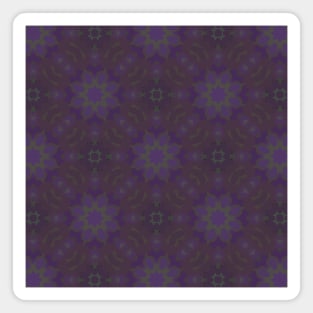 Purple and Green Flower Shaped Pattern - WelshDesignsTP003 Magnet